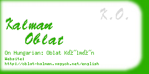 kalman oblat business card